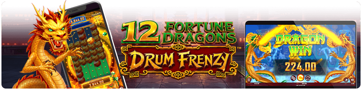 12 Fortune Dragons Drum Frenzy by Microgaming