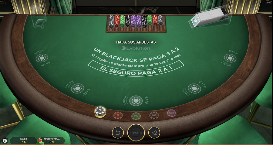 Blackjack de Evolution en YoCasino