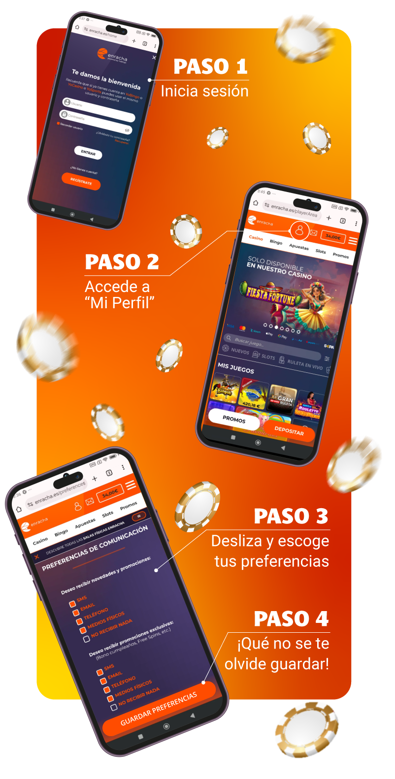 Preferencias de Comunicación Paso por Paso